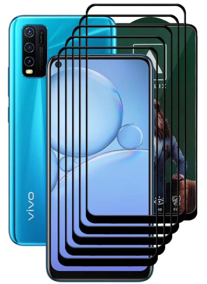 ACLIX 5 Pieces Antistatic ESD Dustproof Premium Quality High Definition Tempered Glass Screen Protector Designed For vivo Y30 - Image 1