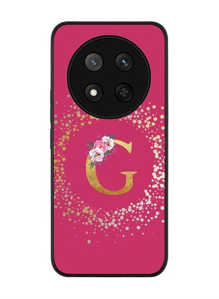 Custom Monogram Floral - G ( Deep Pink )