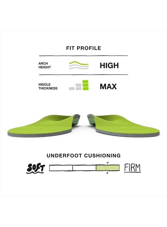 SUPERfeet All-Purpose Support High Arch Insoles (Green) - Trim-To-Fit Orthotic Shoe Inserts - Professional Grade - Men 7.5-9 / Women 8.5-10  - Image 3