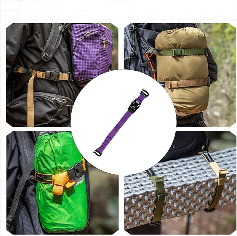 Green Heavy Duty Adjustable Gear Strap with Quick Release Buckle for Backpacks Tents Outdoor Equipment - Image 3