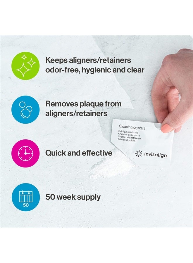 INVISALIGN Cleaning Crystals for Clear Aligners and Retainers, (50 Packets) - Image 3