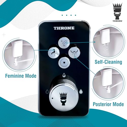 Throne Bidet Attachment - USA Patented - Non-Electric Self Cleaning Water Sprayer Toilet Bidet Seat Attachment, Double Nozzle (Frontal & Rear Wash), Easy Install (Black) - Image 4