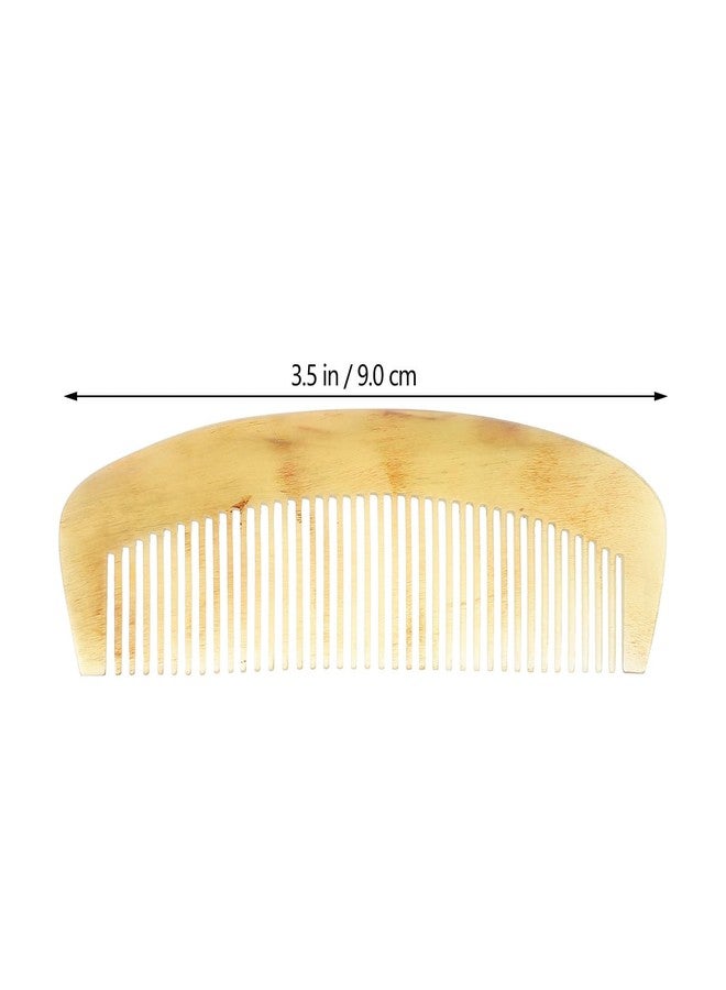 Lurrose Ox Horn Hair Comb Pocket Horn Comb s Hair Beard Detangling Fine Women Teasing s for Women for Loss Man Buffalo Anti-static - Image 4