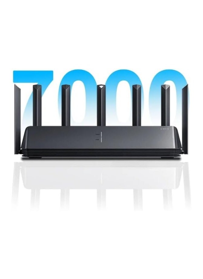 REBENUO - BE7000 Router Advanced WiFi Connectivity New Generation Router Supports Dual-Band Protocol in Tri-Band Mode (Black) New Release - Image 1