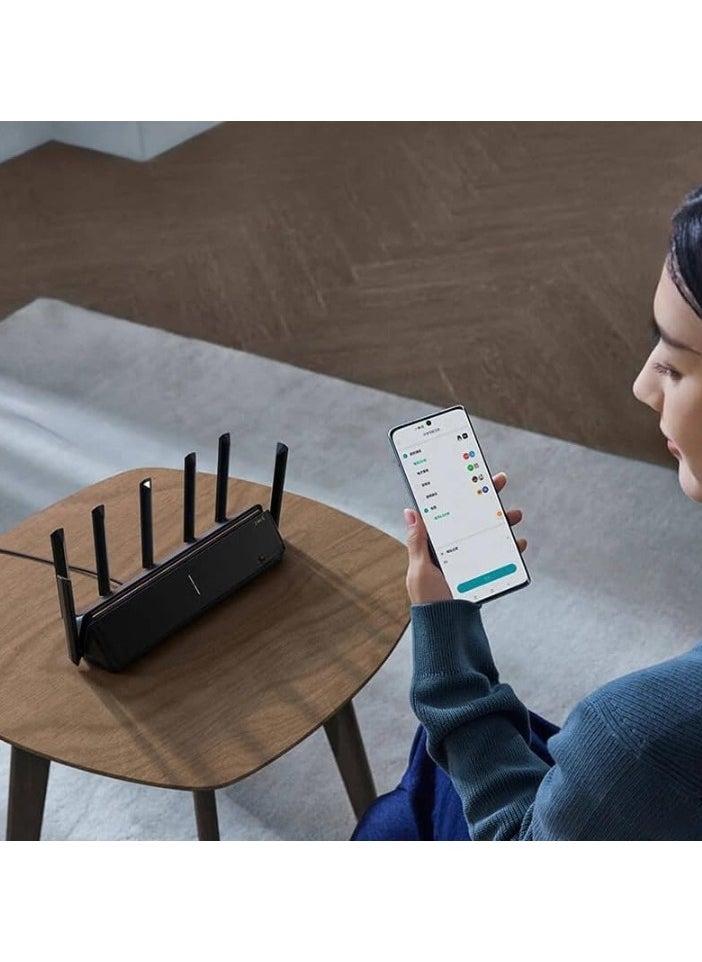 REBENUO - BE7000 Router Advanced WiFi Connectivity New Generation Router Supports Dual-Band Protocol in Tri-Band Mode (Black) New Release - Image 1