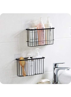 Styxon Styxon Stainless Steel Wall Mounted Self Adhesive Bathroom Self Storage Shampoo Soap Lotions Oil and Liquid Conditioner Holder Bath Wall Hanging Basket Black  - Image 3