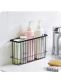 Styxon Styxon Stainless Steel Wall Mounted Self Adhesive Bathroom Self Storage Shampoo Soap Lotions Oil and Liquid Conditioner Holder Bath Wall Hanging Basket Black  - Image 2