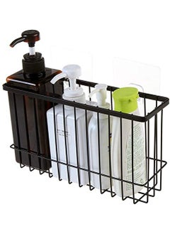 Styxon Styxon Stainless Steel Wall Mounted Self Adhesive Bathroom Self Storage Shampoo Soap Lotions Oil and Liquid Conditioner Holder Bath Wall Hanging Basket Black  - Image 1