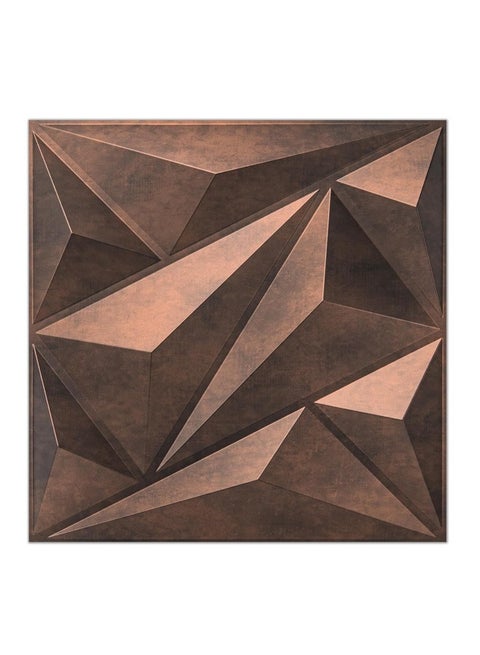 لوحة الحائط ثلاثية الأبعاد الماس للحائط الداخلي لوحة الحائط ثلاثية الأبعاد المنسوجات لوحة الحائط حزمة من 12 بلاطة النحاس القديم