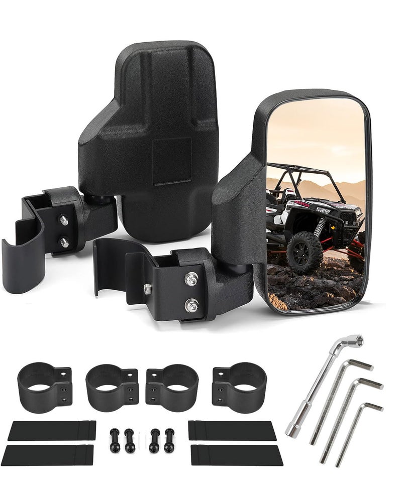 SUNPIE مرآة جانبية رينجر - مرآة UTV لسيارة بولاريس رينجر 570 900 XP 1000 2015-2025 جنرال 1000، وكان آم ديفندر مافريك تريل UFORCE 600 1000 (لا تناسب الأبواب الكاملة)، مرايا جانبية - Image 1