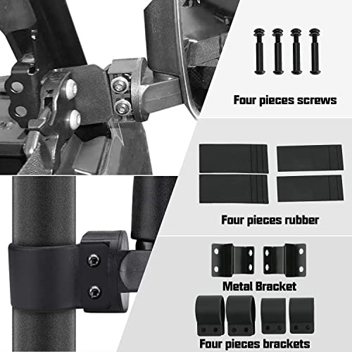 SUNPIE مرآة جانبية رينجر - مرآة UTV لسيارة بولاريس رينجر 570 900 XP 1000 2015-2025 جنرال 1000، وكان آم ديفندر مافريك تريل UFORCE 600 1000 (لا تناسب الأبواب الكاملة)، مرايا جانبية - Image 2