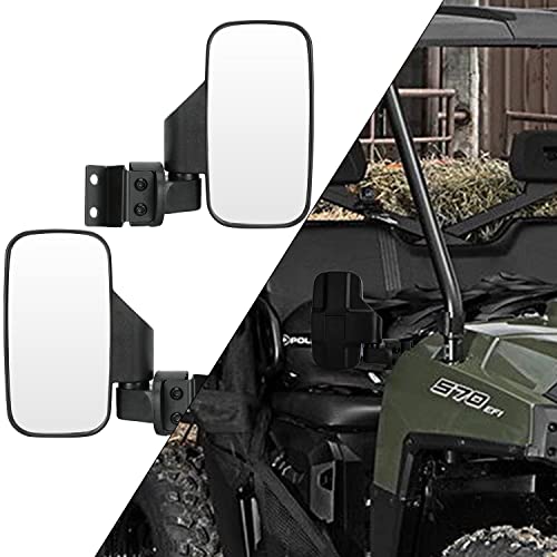 SUNPIE مرآة جانبية رينجر - مرآة UTV لسيارة بولاريس رينجر 570 900 XP 1000 2015-2025 جنرال 1000، وكان آم ديفندر مافريك تريل UFORCE 600 1000 (لا تناسب الأبواب الكاملة)، مرايا جانبية - Image 3