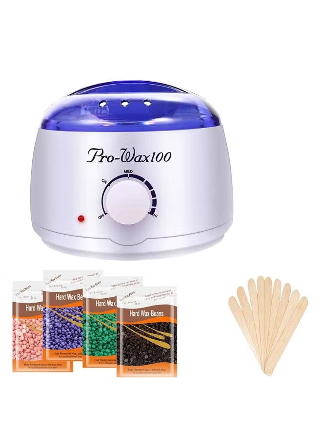 ProWax Wax Warmer Hair Removal Heater With Wax Beans And Applicator Stick Multicolour - Image 1