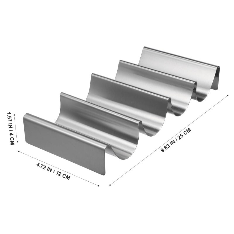 Stainless Steel Taco Holder Stand Multi Slot Tortilla Rack For Grilling And Parties - Image 5