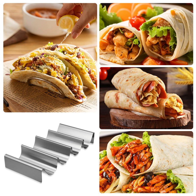 Stainless Steel Taco Holder Stand Multi Slot Tortilla Rack For Grilling And Parties - Image 4