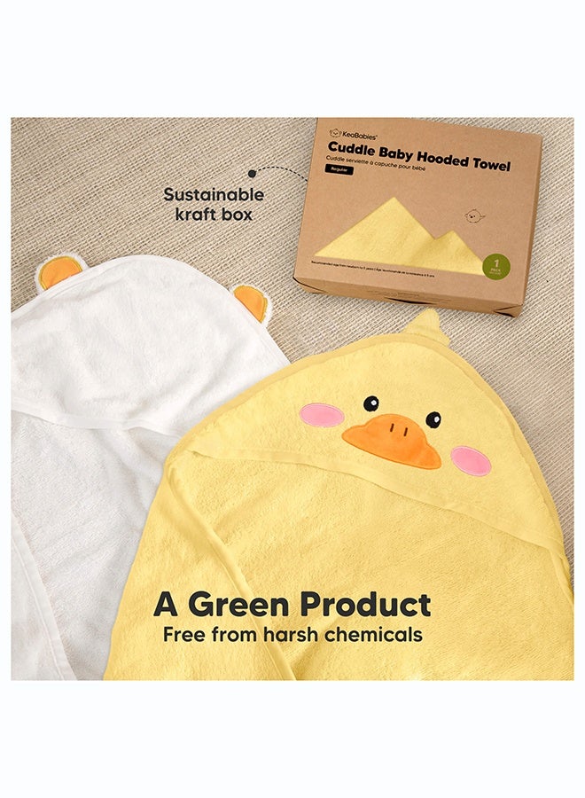 KeaBabies Cuddle Baby Hooded Towel, Soft Baby Bath Towel, Frog - Image 5