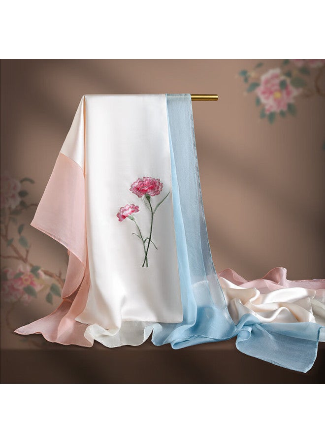 Hang Silk House وشاح حرير تطريز هانغسي مانشن سوتشو للزوجة المسنّة هدية عيد ميلاد الأم أو عيد الأم بألوان خيالية للنساء - Image 1