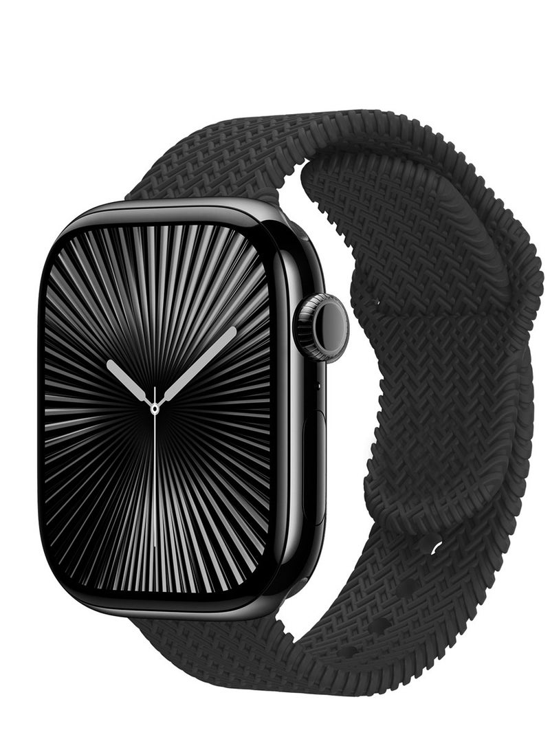 عام نطاقات ممتدة مضفر مغناطيسية متوافقة مع Apple Watch Band 38mm 40mm 41mm 42mm 44mm 45mm 46mm 49mm النساء الرجال ، حزام حلقة منفردة نايلون نايلون من أجل Iwatch Series 10 9 8 SE 7 6 5 4 3 2 1 Ultra - Image 1