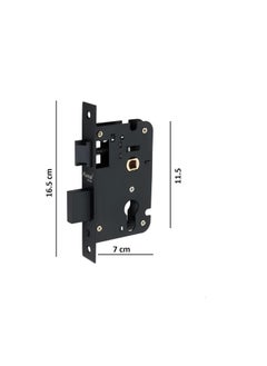 Kunal Kunal Inova BBG Main Door Handle Lock Set with 60MM Brass Cylindrical Lock 3 computrised Brass Ultra Key OfficeBedroom Lock with JBlackBlk Gloss Finish Matrial SteelZinc Size 8 Inch  - Image 4