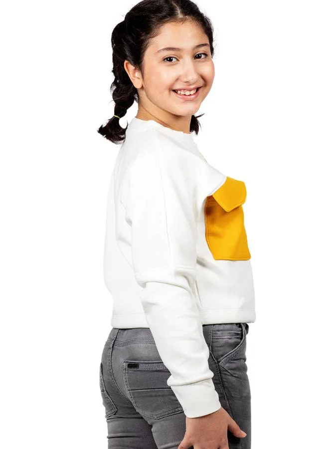 زيسي Girl's Cropped Sweatshirt