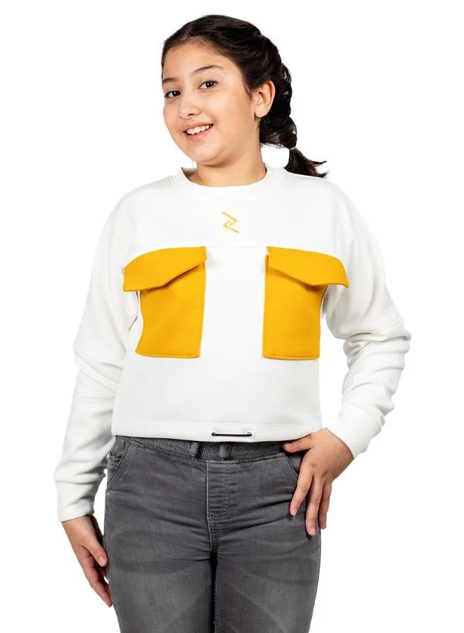زيسي Girl's Cropped Sweatshirt