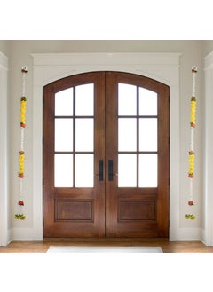 SAUDEEP INDIA Saudeep India Traditional Marigold Fluffy Flowers Garlands Toran for Door Hanging Home Decoration for Main Door Ideal for Traditional Inauguration Parties Festivals DiwaliPattern 07 