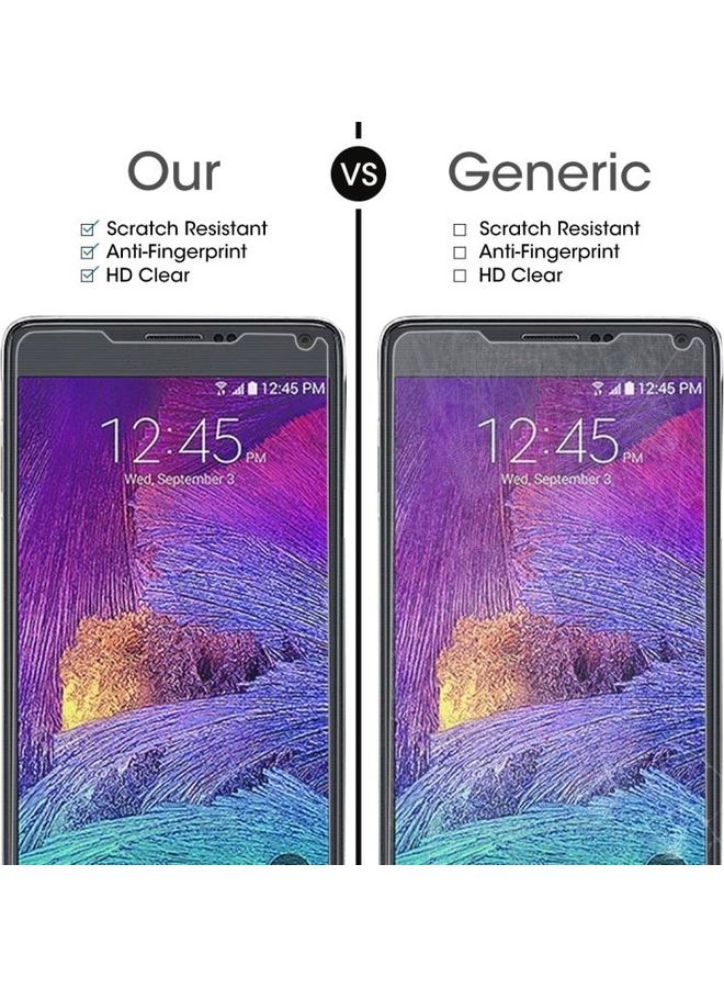 BGM 2-Piece Surface Hardness Explosion-Proof Non-Full Screen Tempered Glass Film For Samsung Galaxy Note 4 Clear - Image 3