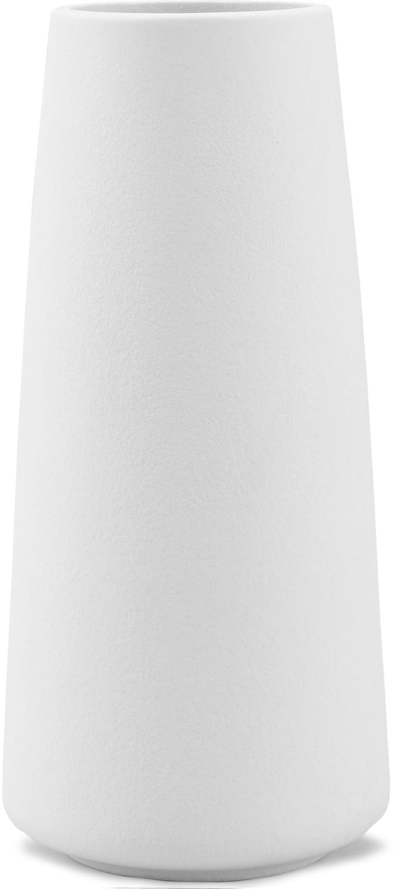 HUBUISH Ceramic Vase - Flower Vase Minimalism Style for Modern Table Shelf Home Decor  Fit for Fireplace Bedroom Kitchen Living Room Centerpieces Office Desk (Solid White  Super Big) - Image 1