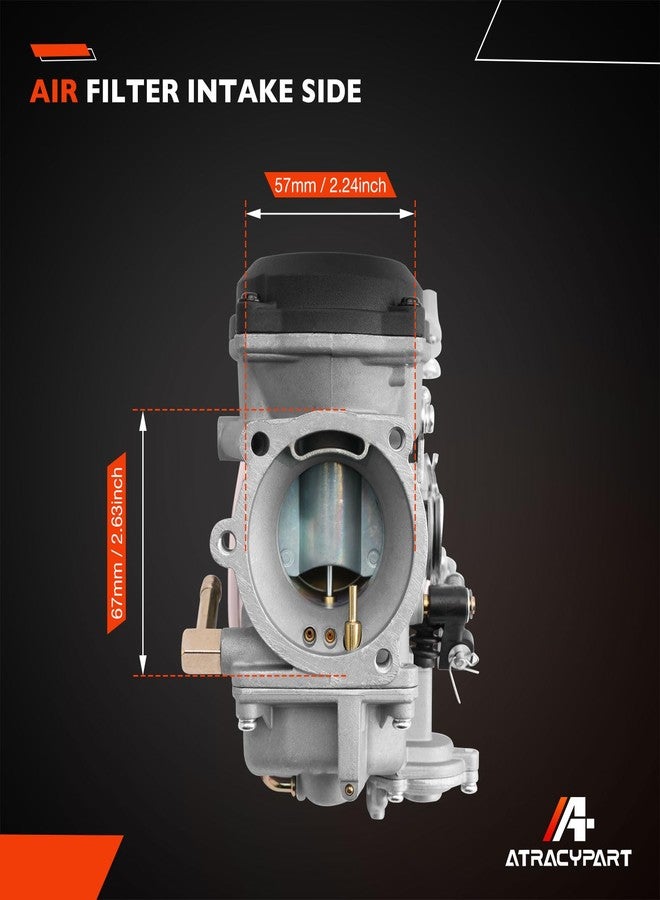 ATRACYPART مكربن ATRACYPART CV40mm متوافق مع دراجات هارلي ديفيدسون داينا وإف إكس آر سبورتستر 883 و1200 هيريتدج سوفتيل تورينج إلكترا جلايد فات بوي وغيرها، مع شمعة إشعال. - Image 5