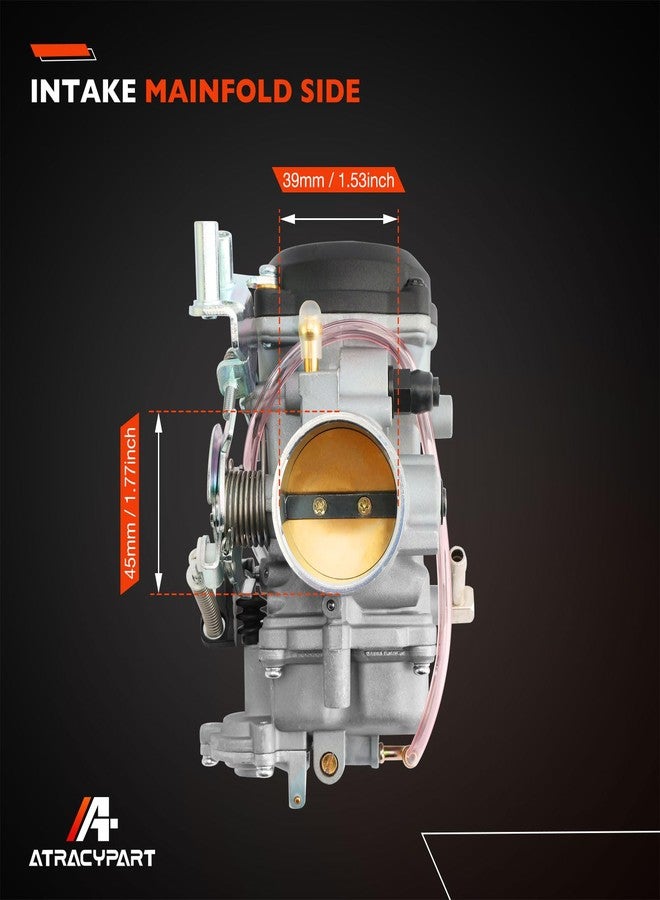 ATRACYPART مكربن ATRACYPART CV40mm متوافق مع دراجات هارلي ديفيدسون داينا وإف إكس آر سبورتستر 883 و1200 هيريتدج سوفتيل تورينج إلكترا جلايد فات بوي وغيرها، مع شمعة إشعال. - Image 4