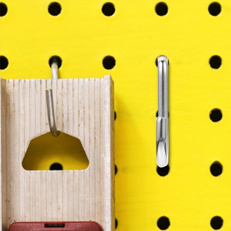 Garneck 24pcs Heavy Duty Metal Pegboard Hooks Small Pegboard Tool Holders for Garage Workshop Utility Wall Hanging Organizer Compatible with Standard Peg Boards - Image 4
