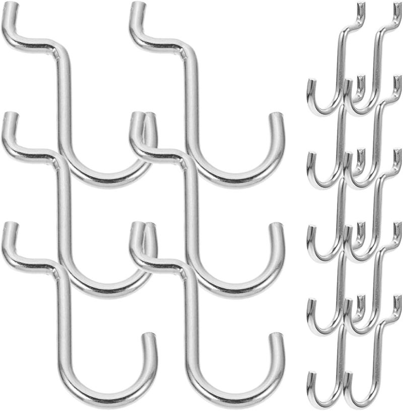 Garneck 24pcs Heavy Duty Metal Pegboard Hooks Small Pegboard Tool Holders for Garage Workshop Utility Wall Hanging Organizer Compatible with Standard Peg Boards - Image 1