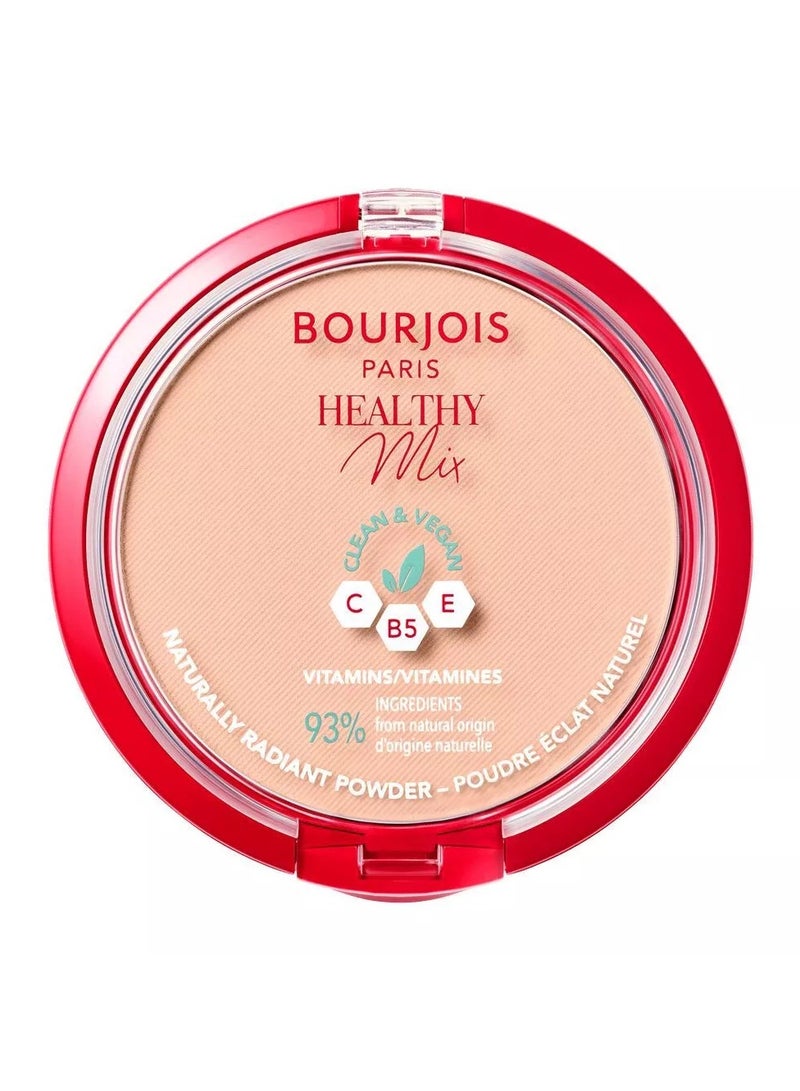 بورجوا باريس بودرة Healthy Mix Clean - الدرجة 03 (Rose Beige): بودرة تثبيت خفيفة الوزن، تمنح لمسة نهائية مطفية طبيعية وتدوم طويلاً. - Image 1