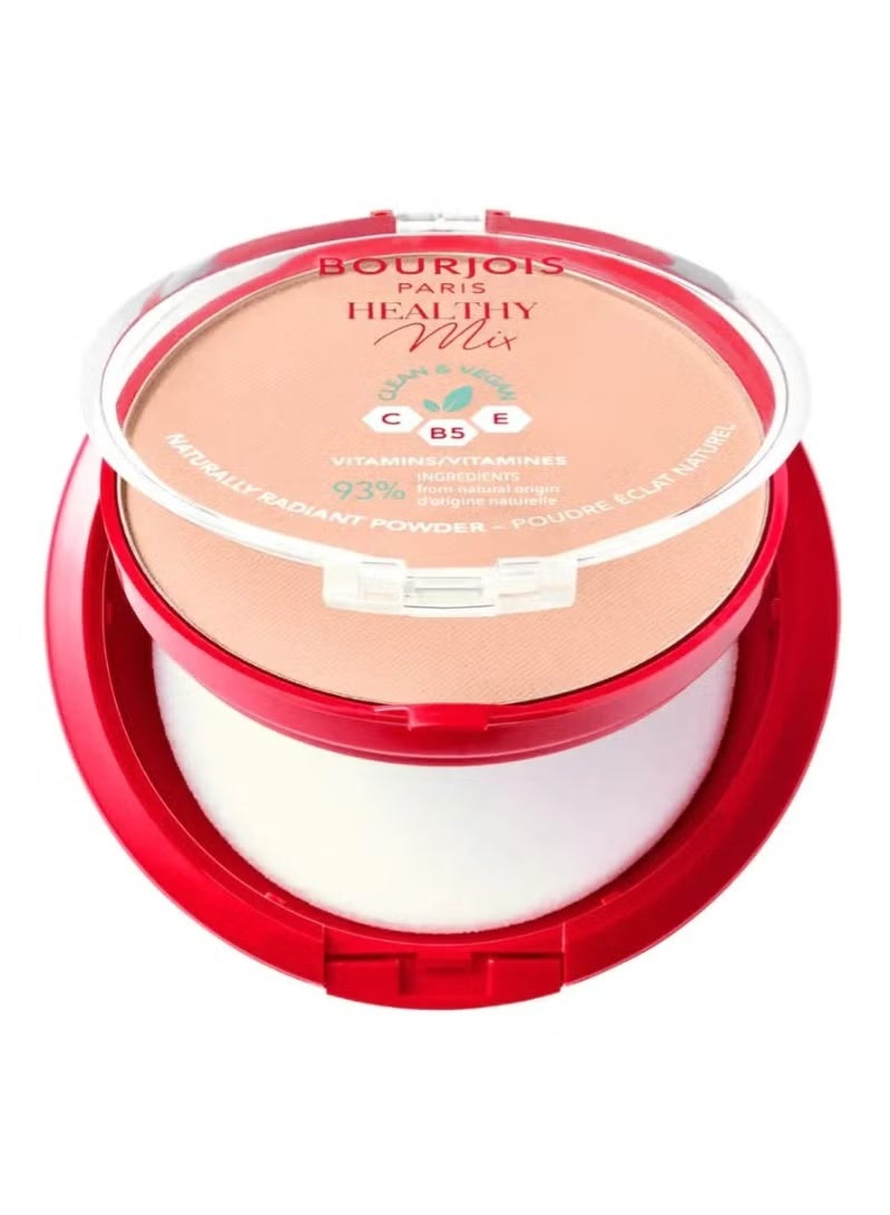 بورجوا باريس بودرة Healthy Mix Clean - الدرجة 03 (Rose Beige): بودرة تثبيت خفيفة الوزن، تمنح لمسة نهائية مطفية طبيعية وتدوم طويلاً. - Image 4