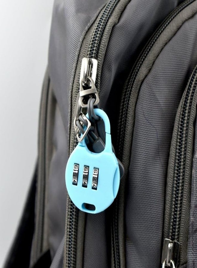 Garth 3-Digit Zipper Lock Security Lock For Bags Luggage Backpacks And Zipper Items Strong Number Combination Lock For Travel School Office And Daily Use - Image 3