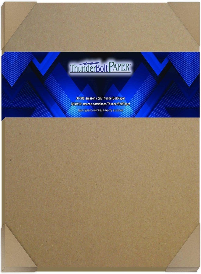 ThunderBolt Paper 4 Sheets 12x12 inch 100pt Brown Chipboard .100 Caliper Recycled Materials Kraft Thick DIY Crafts, Designer Scrapbook Albums, Handcrafted Boxes, Frames, Storage, Heavy Duty Projects - Image 1