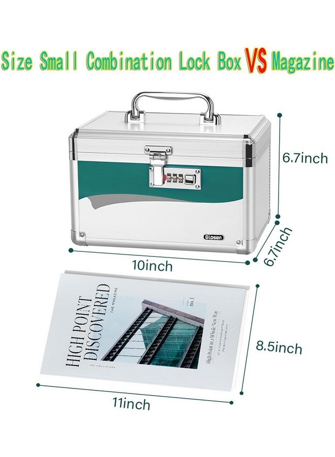 Glosen Medicine Lock Box with Combination Lock, Medication lock box【Small 10x6.7x6.7 Inch】,medical box organizer - Image 2