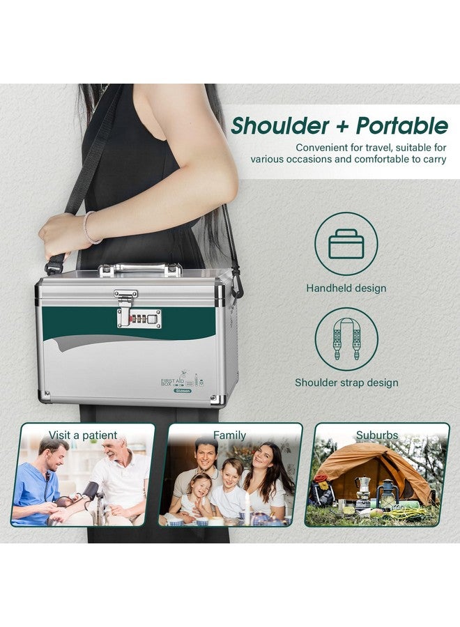Glosen Medicine Lock Box with Combination Lock, Medication lock box【Small 10x6.7x6.7 Inch】,medical box organizer - Image 5