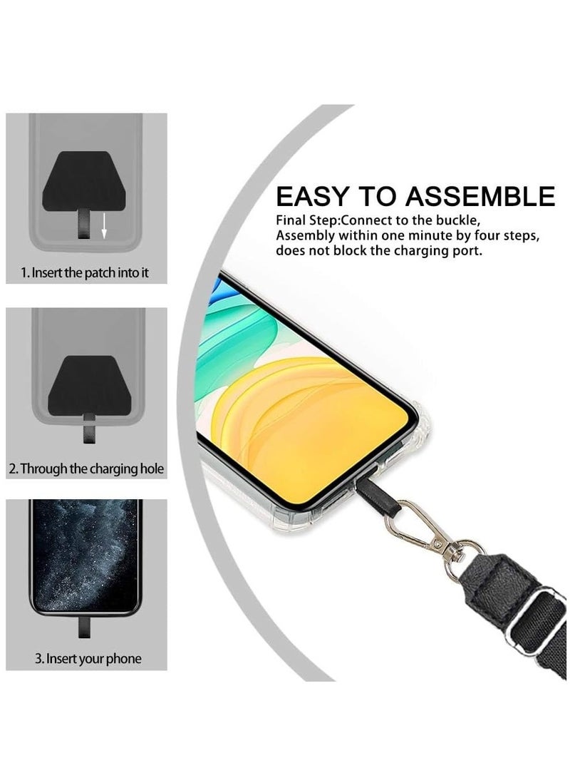 Adjustable Neck Strap Phone Lanyard Multifuctional Patch Phone Polyester Lanyards Compatible With Most Smartphones  - Image 2
