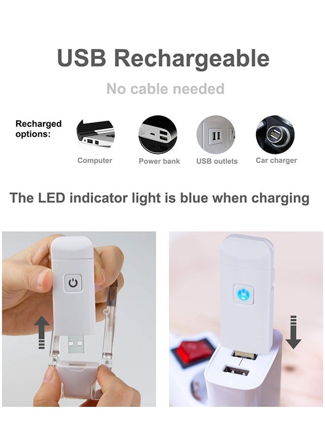 Sweet Life Rechargeable Book Light, Clip On LED Reading Lights for Kids Reading in Bed, 3 Brightness Levels Dimmable Bookmark Light for Eye-Protection, Portable Reading Lamp for Bookworms  - Image 3