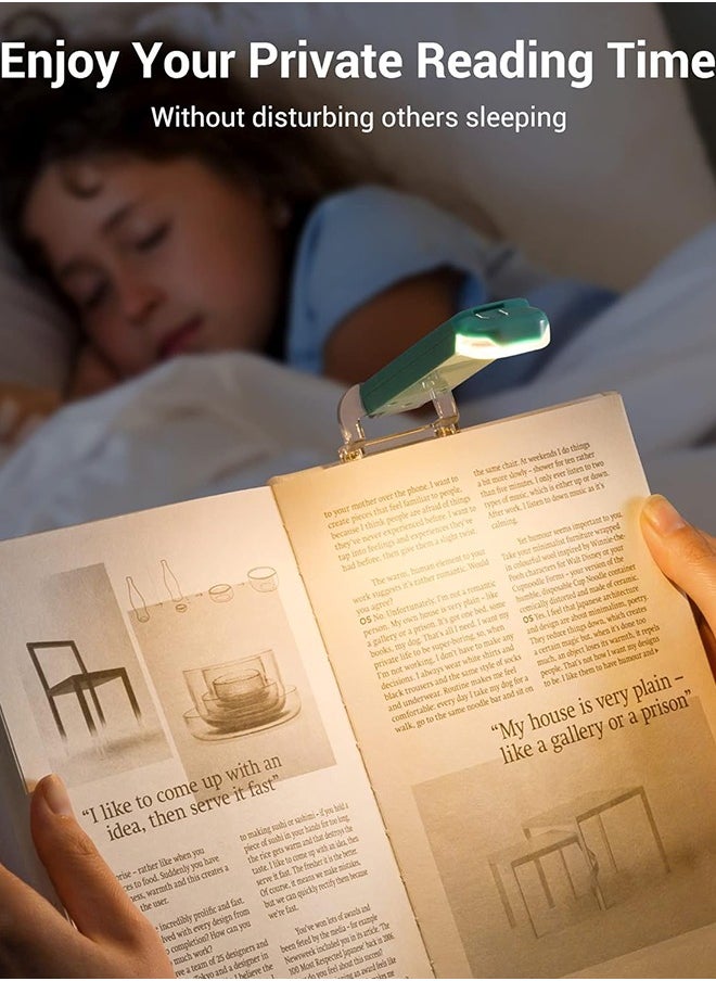 Sweet Life Rechargeable Book Light, Clip On LED Reading Lights for Kids Reading in Bed, 3 Brightness Levels Dimmable Bookmark Light for Eye-Protection, Portable Reading Lamp for Bookworms  - Image 4