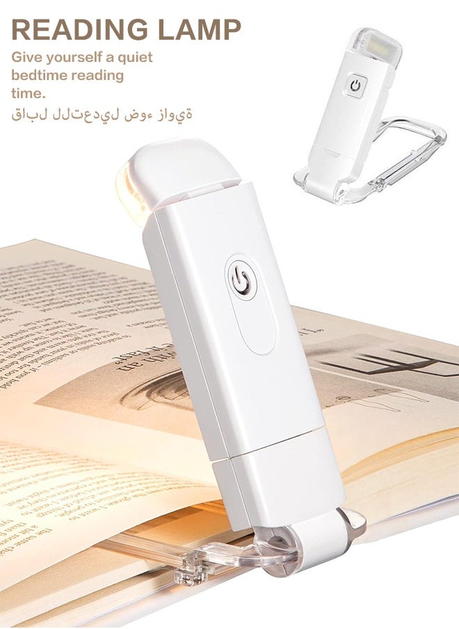 Sweet Life Rechargeable Book Light, Clip On LED Reading Lights for Kids Reading in Bed, 3 Brightness Levels Dimmable Bookmark Light for Eye-Protection, Portable Reading Lamp for Bookworms  - Image 1