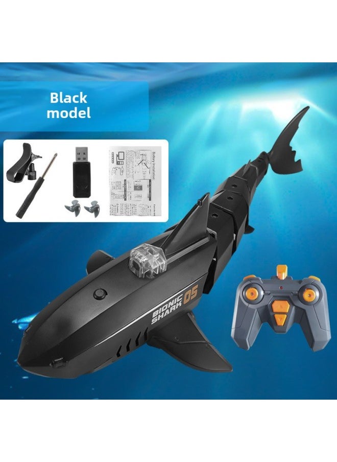 Submarine Remote Control Shark Simulation Fish 2.4G Children Electric Remote Control Shark Submarine Boys' Endurance Toy-Color:Standard Blue  - Image 3