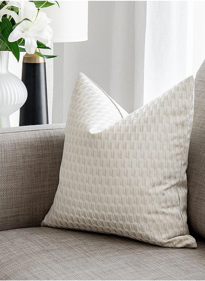 KNOT HOME Cushion Paul Bianca (with filler) Pillow Knot Home Cover Set for Modern Sofa Contemporary Living Room Bedroom and Office Soft Washable