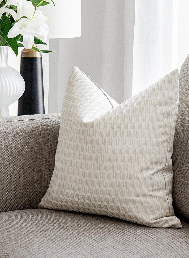 KNOT HOME Cushion Paul Bianca (with filler) Pillow Knot Home Cover Set for Modern Sofa Contemporary Living Room Bedroom and Office Soft Washable  - Image 2