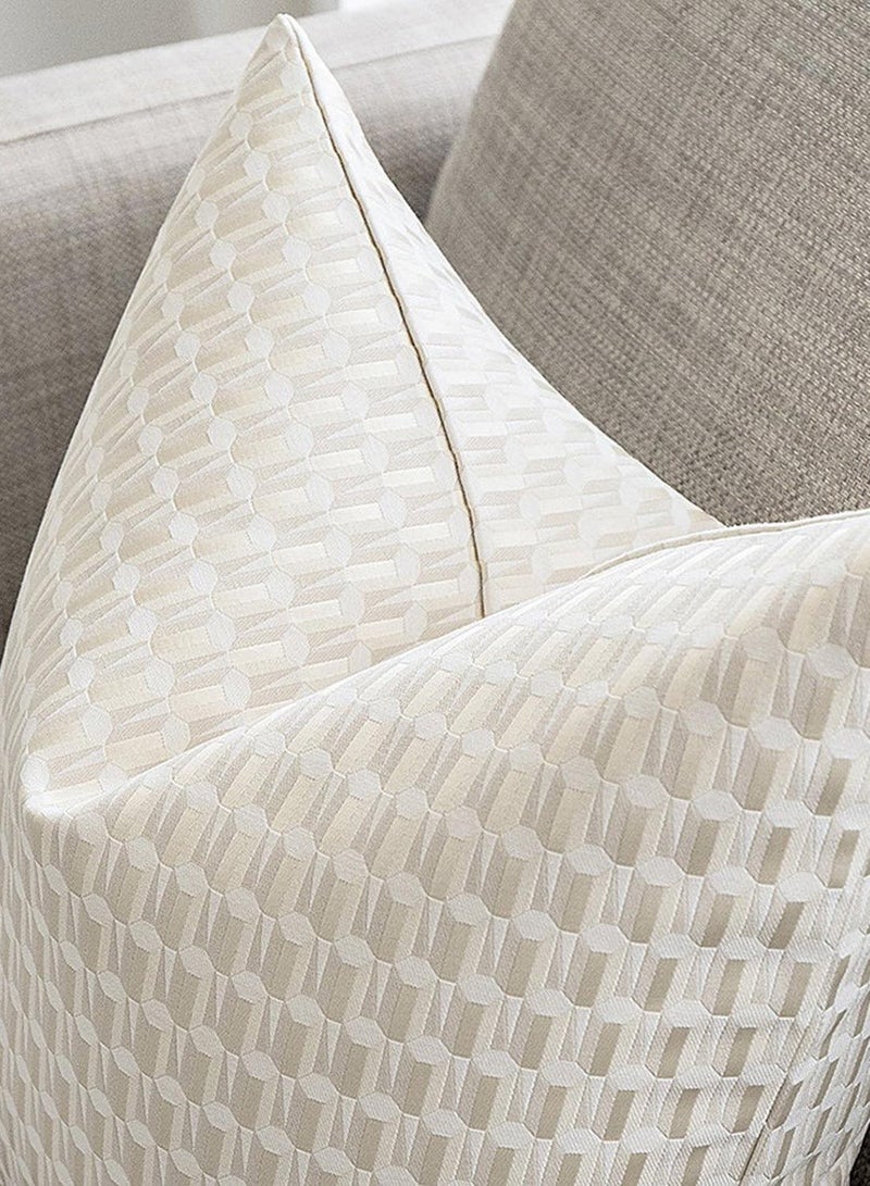 KNOT HOME Cushion Paul Bianca (with filler) Pillow Knot Home Cover Set for Modern Sofa Contemporary Living Room Bedroom and Office Soft Washable  - Image 4