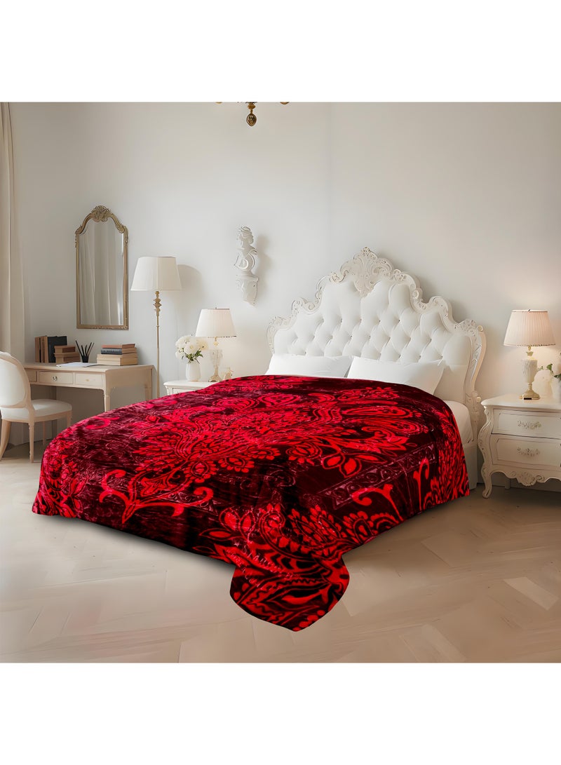 ستارجولد بطانية راشيل مزدوجة الطبقات 200×240 سم، ناعمة للغاية، دافئة وخفيفة الوزن - مضادة للحساسية، مناسبة لجميع المواسم للاستخدام المنزلي والفندقي