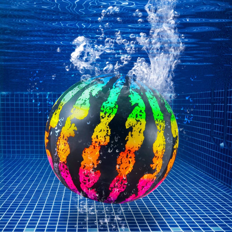 HI-BOOM Hiboom 9 Inch Swimming Pool Diving Balls Underwater Pools Toys Ball with Water Filling Adapter for Underwater Passing Dribbling Diving and Pool Games for Teens AdultsWater Color Style - Image 2