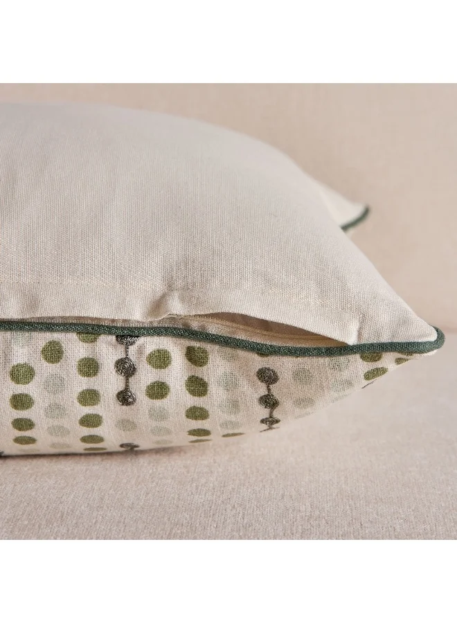 Home Box Lush Embroidered Dots Cushion Cover 45 x 45 cm