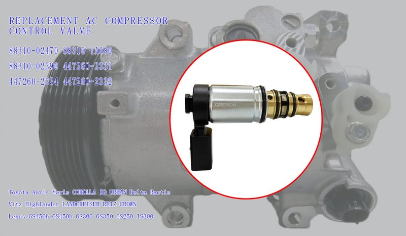 QSERON AC Compressor Control Solenoid Valve for Volkswagen Audi A3 Jetta TDI MK5 MK6 Magotan Sagitar Tiguan GTI Golf Passat,Sanden PXE16 PXE14 Compressor Pressure Valve - Image 5